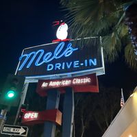 outside   at Mel's Drive-in in Santa Monica