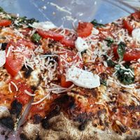 Caprese pizza at Al Forno Ferruzza Pizza in Rhododendron