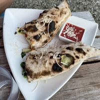 Calzone at Al Forno Ferruzza Pizza in Rhododendron