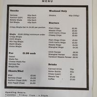 Menu items can be modified to be vegan at Mandvi Bhajia House in Harrow