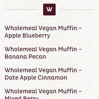 Their vegan muffin flavours are possibly rotated? at Muffin Break in Kangaroo Flat