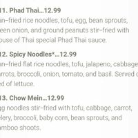 Noodles at House of Thai Cuisine in Ashland