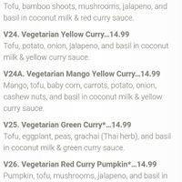 Curries at House of Thai Cuisine in Ashland