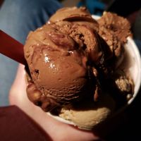 Triple Scoop. Must try Oregon Trail and Bing Cherry! at Zoey's Cafe & All Natural Ice Cream in Ashland