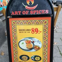 Lunch placard at Art of Spices - Bergsgatan in Malmo