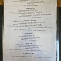 july 2021 menu at Status Quo in Rome
