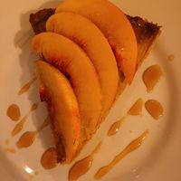 peach tart at Status Quo in Rome