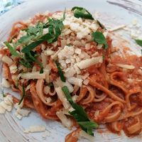 Fettucine ragù di nocciole e porcini at Status Quo in Rome