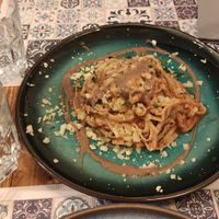 Tagliatelle nuts and porcini at Status Quo in Rome