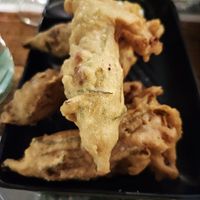 Fiori di zucca con pastella di farina di ceci at Status Quo in Rome