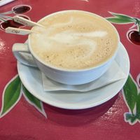 Vanilla oat milk latte  at Flying Biscuit Cafe in Birmingham