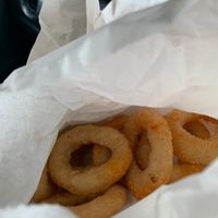 Amazing onion rings at Lewis's Fish & Grill in Maidstone