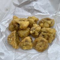 Battered mushrooms #Veganuary at Lewis's Fish & Grill in Maidstone