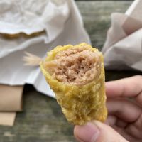 Vegan battered sausage #Veganuary at Lewis's Fish & Grill in Maidstone