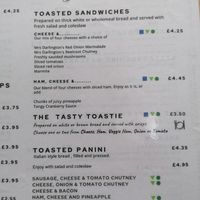 Menu at Bella's Coffee House in Hednesford