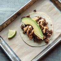El hongo specialty mushroom taco. at Luna's Tacos & Tequila in Greeley