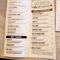 Menu at Luna's Tacos & Tequila in Greeley