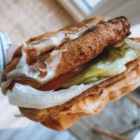 Jerk chicken burger at Plant N Vibe – Street Food by Plant N Plate in Birmingham