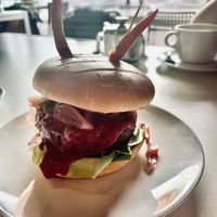 Halloween special burger   at Plant N Vibe – Street Food by Plant N Plate in Birmingham