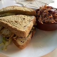 Tofu and Avocado Sandwich with side of coleslaw   at Plant N Vibe – Street Food by Plant N Plate in Birmingham