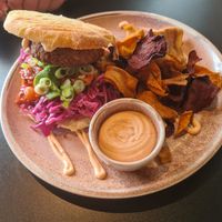 Beyond burger at The Buddha Bowl Project in Vejle