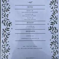 Menu at Le Mariachi in Montreal