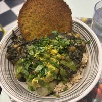 Saag bota with Ayurvedic cracker   at Le Botaniste - UWS in New York City