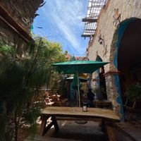 Outdoor seating  at El Negrito Gorditas in Bernal
