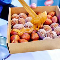 Biscoff sauce topping at Donut Worry in East Victoria Park