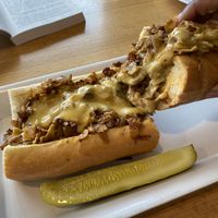 The twister: classic “philly cheesesteak wit whiz”   at Boardwalk Vegan in Havertown