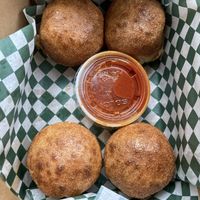 Pizza bough balls  at Boardwalk Vegan in Havertown