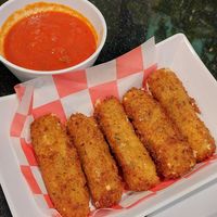 Dreamy cheese sticks, double-sized so this portion is bigger than you think at Boardwalk Vegan in Havertown