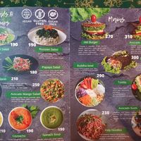 Part of the menu at Healthy Mania in Phuket