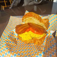 Tofu scramble croissant at The Fussy Vegan - Greenside in Johannesburg