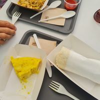 Pad thai, gazpacho, tortilla de patatas, and a wrap at Juliana Kind Food  in Tenerife
