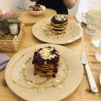 Vegan Pancakes  at The Garden Cafe & Restaurant in Budapest