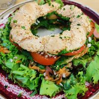 Oriental pesto simit at The Garden Cafe & Restaurant in Budapest