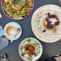 Sandwich, toast and pancakes  at The Garden Cafe & Restaurant in Budapest