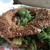 I love all their sandwiches- this one is the oriental halloumi one  at The Garden Cafe & Restaurant in Budapest