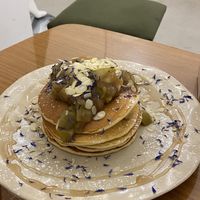 Pancakes with apple and pear   at The Garden Cafe & Restaurant in Budapest