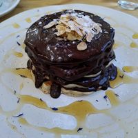Vegan Belgium Chocolate Pancakes at The Garden Cafe & Restaurant in Budapest