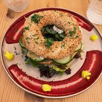 Oriental Avocado Sandwich  at The Garden Cafe & Restaurant in Budapest