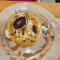 Pumpkin spice pancake at The Garden Cafe & Restaurant in Budapest