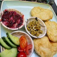 Vegan platter at The Garden Cafe & Restaurant in Budapest