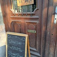 Exterior and signage at The Garden Cafe & Restaurant in Budapest
