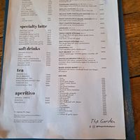 Breakfast and Lunch menu at The Garden Cafe & Restaurant in Budapest