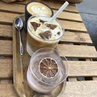 definitely try their homemade kombucha!!  at The Garden Cafe & Restaurant in Budapest
