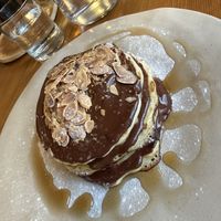 Belgian chocolate pancakes   at The Garden Cafe & Restaurant in Budapest