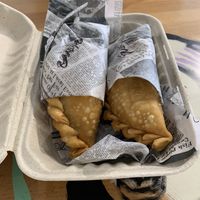 Empanadillas de queso y carne (cheese and meat empanadas) at 100% HP in San Juan