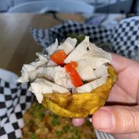 Tostones relleno de Carrucho   at 100% HP in San Juan